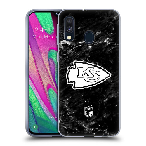 NFL Kansas City Chiefs Artwork Marble Soft Gel Case for Samsung Galaxy A40 (2019)