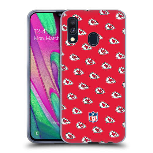 NFL Kansas City Chiefs Artwork Patterns Soft Gel Case for Samsung Galaxy A40 (2019)