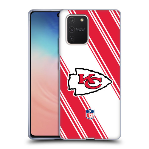 NFL Kansas City Chiefs Artwork Stripes Soft Gel Case for Samsung Galaxy S10 Lite