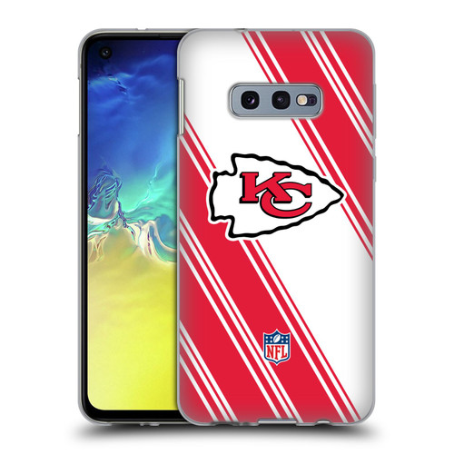 NFL Kansas City Chiefs Artwork Stripes Soft Gel Case for Samsung Galaxy S10e