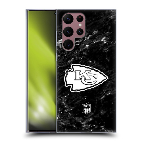 NFL Kansas City Chiefs Artwork Marble Soft Gel Case for Samsung Galaxy S22 Ultra 5G