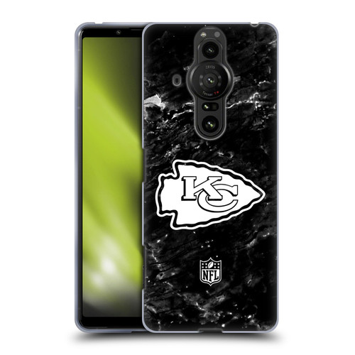 NFL Kansas City Chiefs Artwork Marble Soft Gel Case for Sony Xperia Pro-I