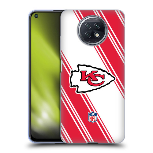 NFL Kansas City Chiefs Artwork Stripes Soft Gel Case for Xiaomi Redmi Note 9T 5G