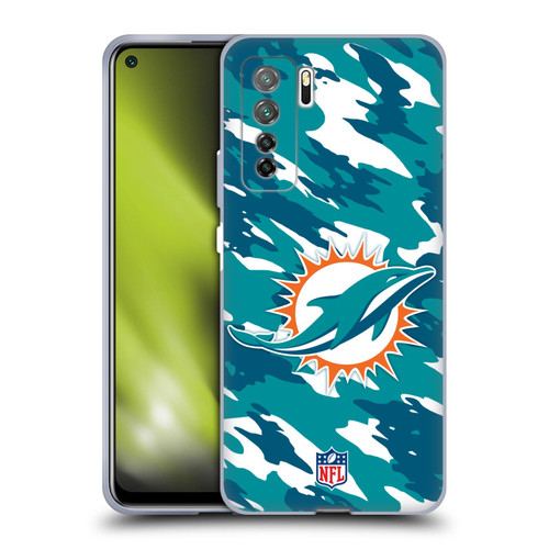 NFL Miami Dolphins Logo Camou Soft Gel Case for Huawei Nova 7 SE/P40 Lite 5G