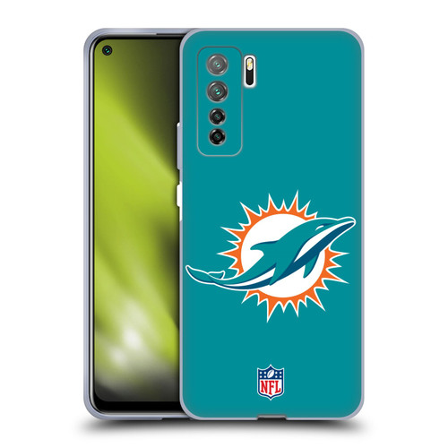 NFL Miami Dolphins Logo Plain Soft Gel Case for Huawei Nova 7 SE/P40 Lite 5G