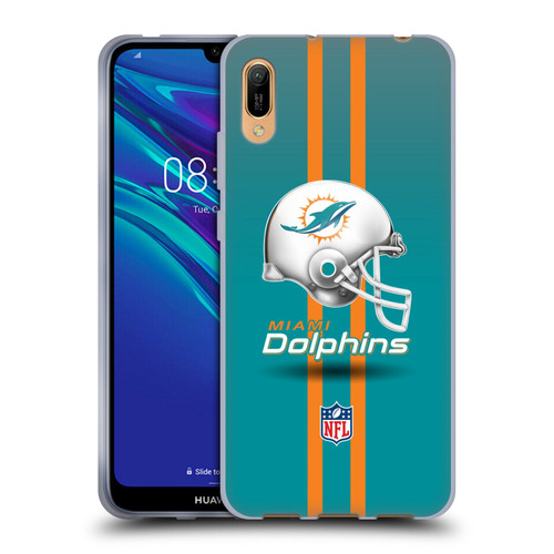 NFL Miami Dolphins Logo Helmet Soft Gel Case for Huawei Y6 Pro (2019)
