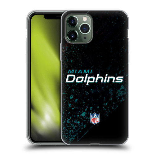 NFL Miami Dolphins Logo Blur Soft Gel Case for Apple iPhone 11 Pro