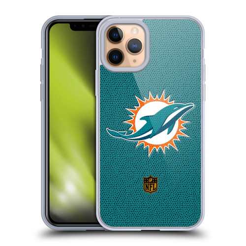 NFL Miami Dolphins Logo Football Soft Gel Case for Apple iPhone 11 Pro