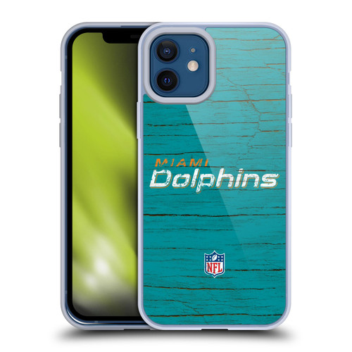 NFL Miami Dolphins Logo Distressed Look Soft Gel Case for Apple iPhone 12 / iPhone 12 Pro