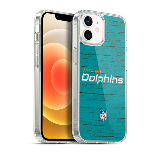 NFL Miami Dolphins Logo Distressed Look Soft Gel Case for Apple iPhone 12 / iPhone 12 Pro & MagSafe