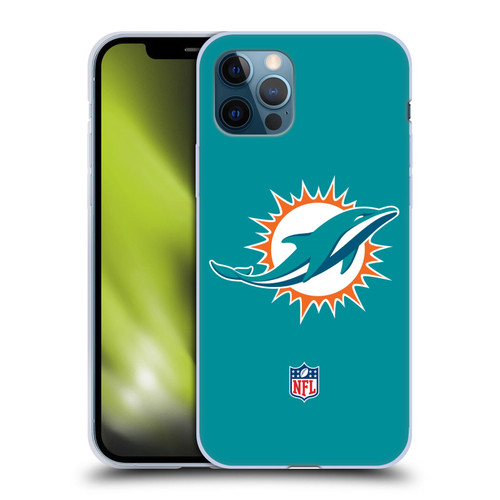 NFL Miami Dolphins Logo Plain Soft Gel Case for Apple iPhone 12 / iPhone 12 Pro