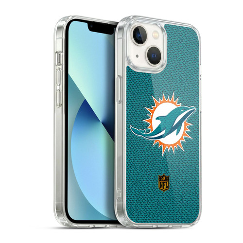 NFL Miami Dolphins Logo Football Soft Gel Case for Apple iPhone 13