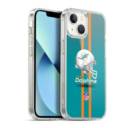 NFL Miami Dolphins Logo Helmet Soft Gel Case for Apple iPhone 13