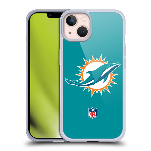NFL Miami Dolphins Logo Plain Soft Gel Case for Apple iPhone 13