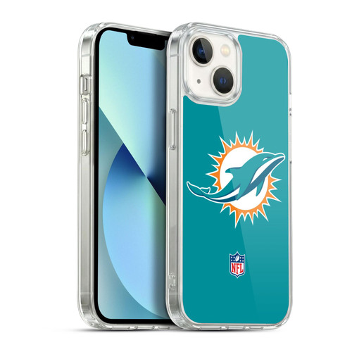 NFL Miami Dolphins Logo Plain Soft Gel Case for Apple iPhone 13