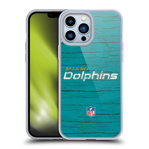 NFL Miami Dolphins Logo Distressed Look Soft Gel Case for Apple iPhone 13 Pro Max