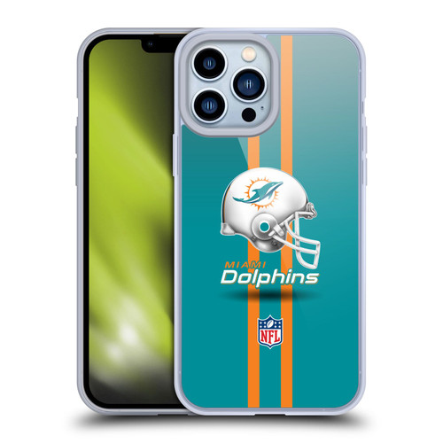 NFL Miami Dolphins Logo Helmet Soft Gel Case for Apple iPhone 13 Pro Max