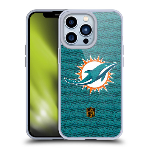 NFL Miami Dolphins Logo Football Soft Gel Case for Apple iPhone 13 Pro