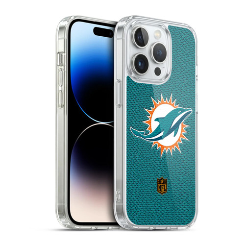 NFL Miami Dolphins Logo Football Soft Gel Case for Apple iPhone 13 Pro