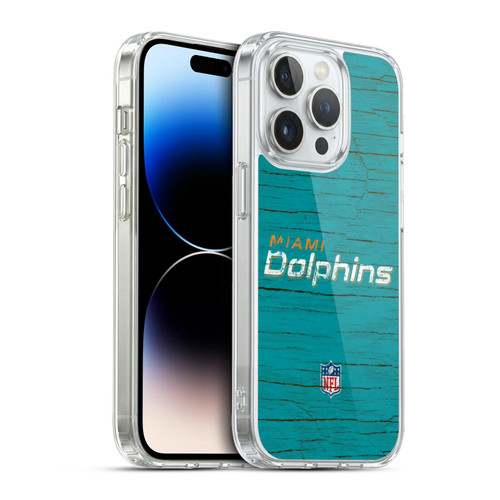 NFL Miami Dolphins Logo Distressed Look Soft Gel Case for Apple iPhone 13 Pro