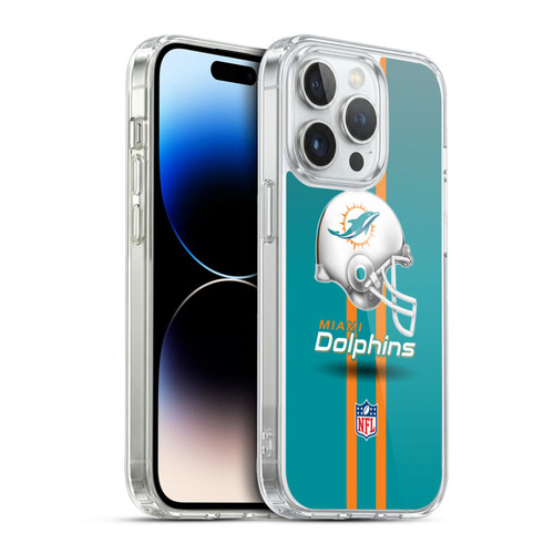 NFL Miami Dolphins Logo Helmet Soft Gel Case for Apple iPhone 13 Pro