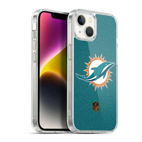 NFL Miami Dolphins Logo Football Soft Gel Case for Apple iPhone 14 Plus