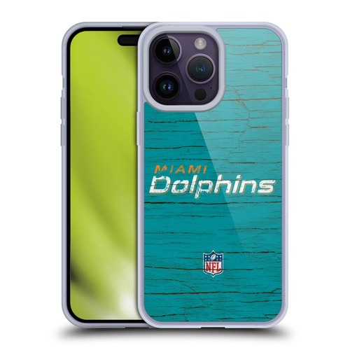 NFL Miami Dolphins Logo Distressed Look Soft Gel Case for Apple iPhone 14 Pro Max