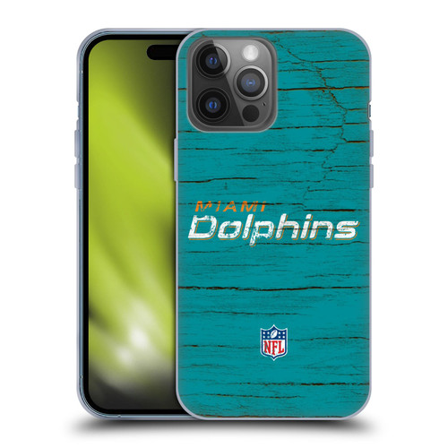 NFL Miami Dolphins Logo Distressed Look Soft Gel Case for Apple iPhone 14 Pro Max