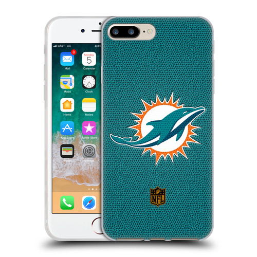 NFL Miami Dolphins Logo Football Soft Gel Case for Apple iPhone 7 Plus / iPhone 8 Plus