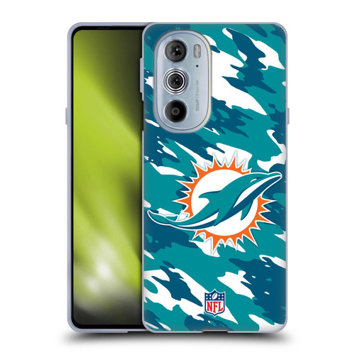 NFL Miami Dolphins Logo Camou Soft Gel Case for Motorola Edge X30