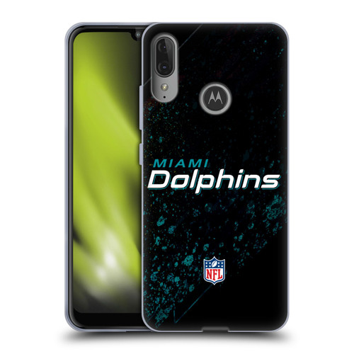 NFL Miami Dolphins Logo Blur Soft Gel Case for Motorola Moto E6 Plus