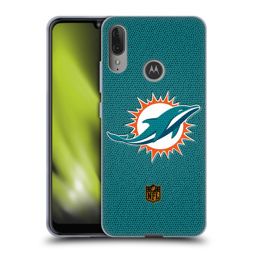 NFL Miami Dolphins Logo Football Soft Gel Case for Motorola Moto E6 Plus