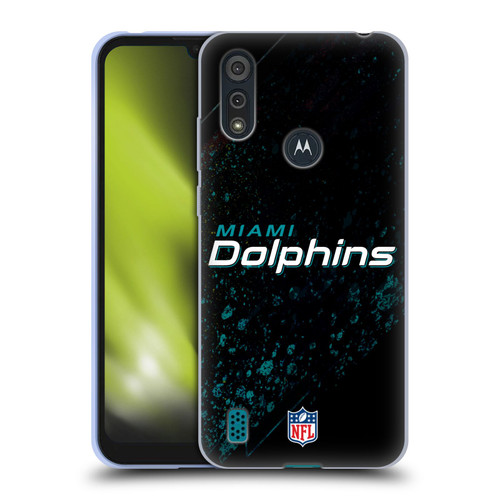 NFL Miami Dolphins Logo Blur Soft Gel Case for Motorola Moto E6s (2020)