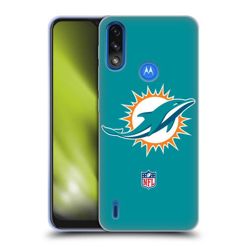 NFL Miami Dolphins Logo Plain Soft Gel Case for Motorola Moto E7 Power / Moto E7i Power