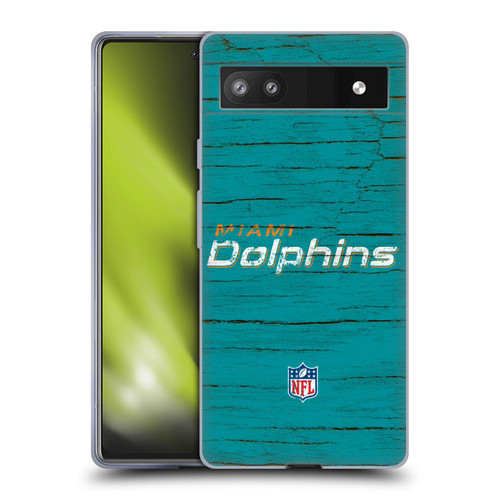 NFL Miami Dolphins Logo Distressed Look Soft Gel Case for Google Pixel 6a