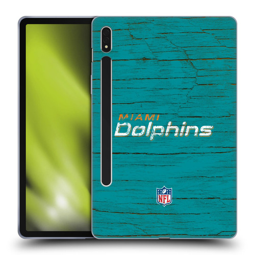 NFL Miami Dolphins Logo Distressed Look Soft Gel Case for Samsung Galaxy Tab S8