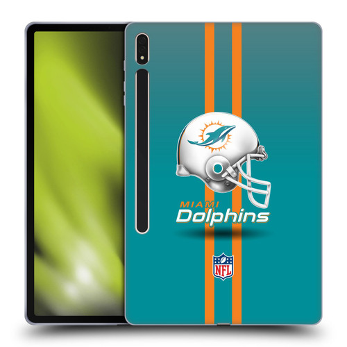 NFL Miami Dolphins Logo Helmet Soft Gel Case for Samsung Galaxy Tab S8 Plus