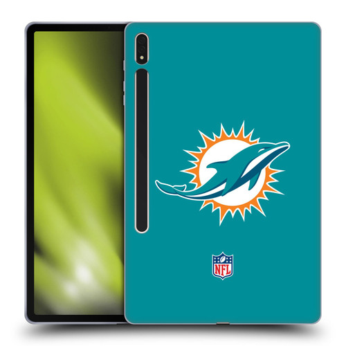 NFL Miami Dolphins Logo Plain Soft Gel Case for Samsung Galaxy Tab S8 Plus