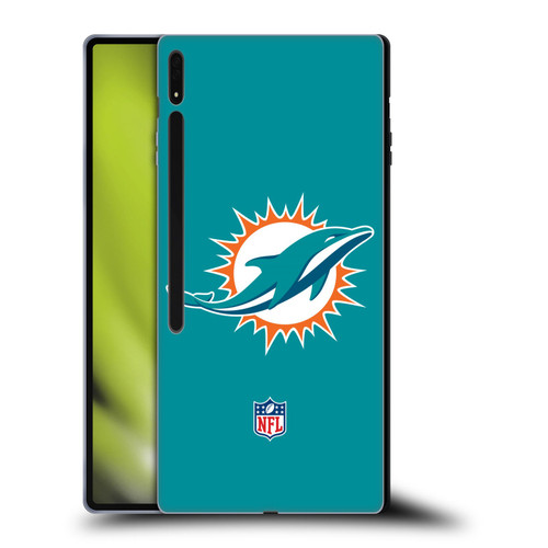 NFL Miami Dolphins Logo Plain Soft Gel Case for Samsung Galaxy Tab S8 Ultra