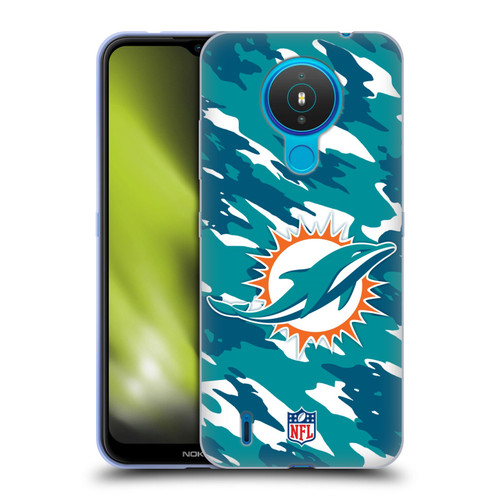 NFL Miami Dolphins Logo Camou Soft Gel Case for Nokia 1.4