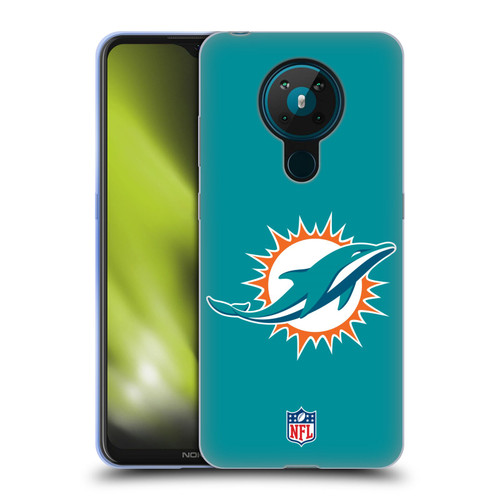 NFL Miami Dolphins Logo Plain Soft Gel Case for Nokia 5.3
