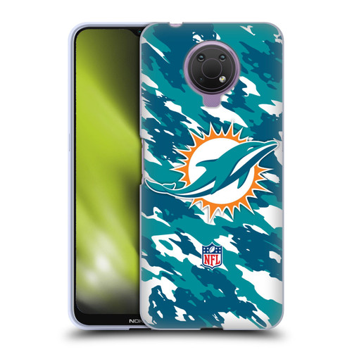 NFL Miami Dolphins Logo Camou Soft Gel Case for Nokia G10