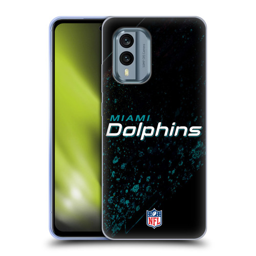 NFL Miami Dolphins Logo Blur Soft Gel Case for Nokia X30