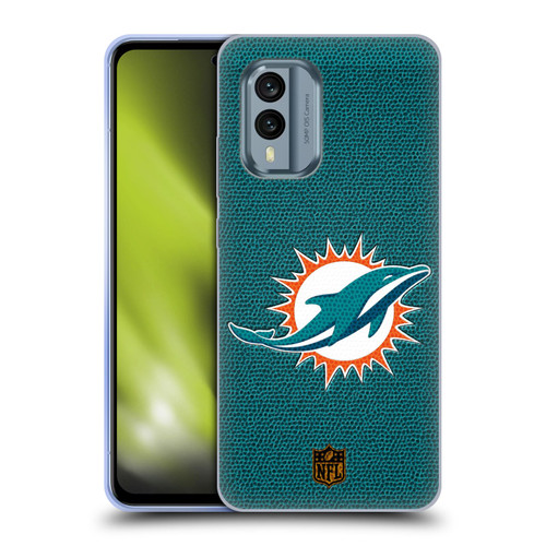 NFL Miami Dolphins Logo Football Soft Gel Case for Nokia X30