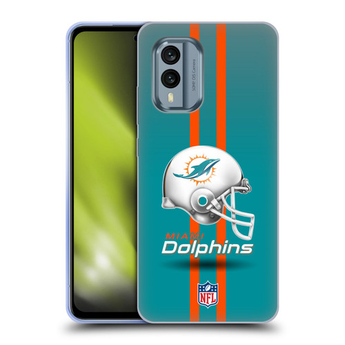 NFL Miami Dolphins Logo Helmet Soft Gel Case for Nokia X30