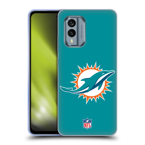 NFL Miami Dolphins Logo Plain Soft Gel Case for Nokia X30