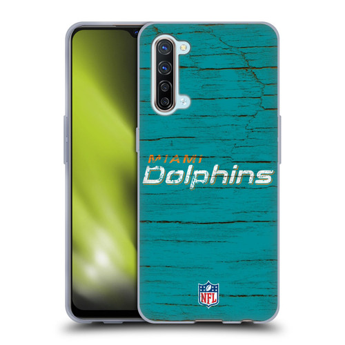 NFL Miami Dolphins Logo Distressed Look Soft Gel Case for OPPO Find X2 Lite 5G