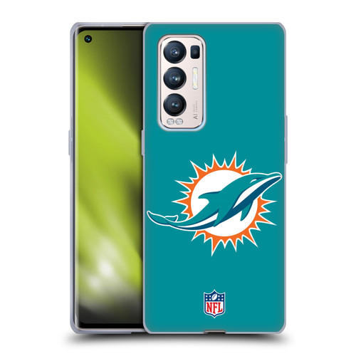 NFL Miami Dolphins Logo Plain Soft Gel Case for OPPO Find X3 Neo / Reno5 Pro+ 5G