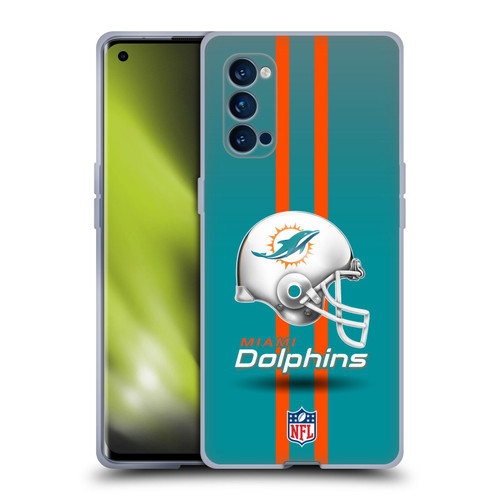 NFL Miami Dolphins Logo Helmet Soft Gel Case for OPPO Reno 4 Pro 5G