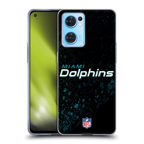 NFL Miami Dolphins Logo Blur Soft Gel Case for OPPO Reno7 5G / Find X5 Lite